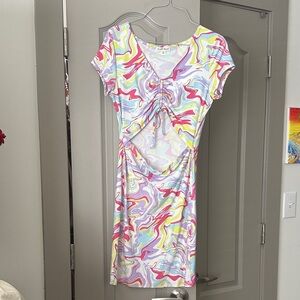 Derek Heart Multicolor Swirl Mini Dress